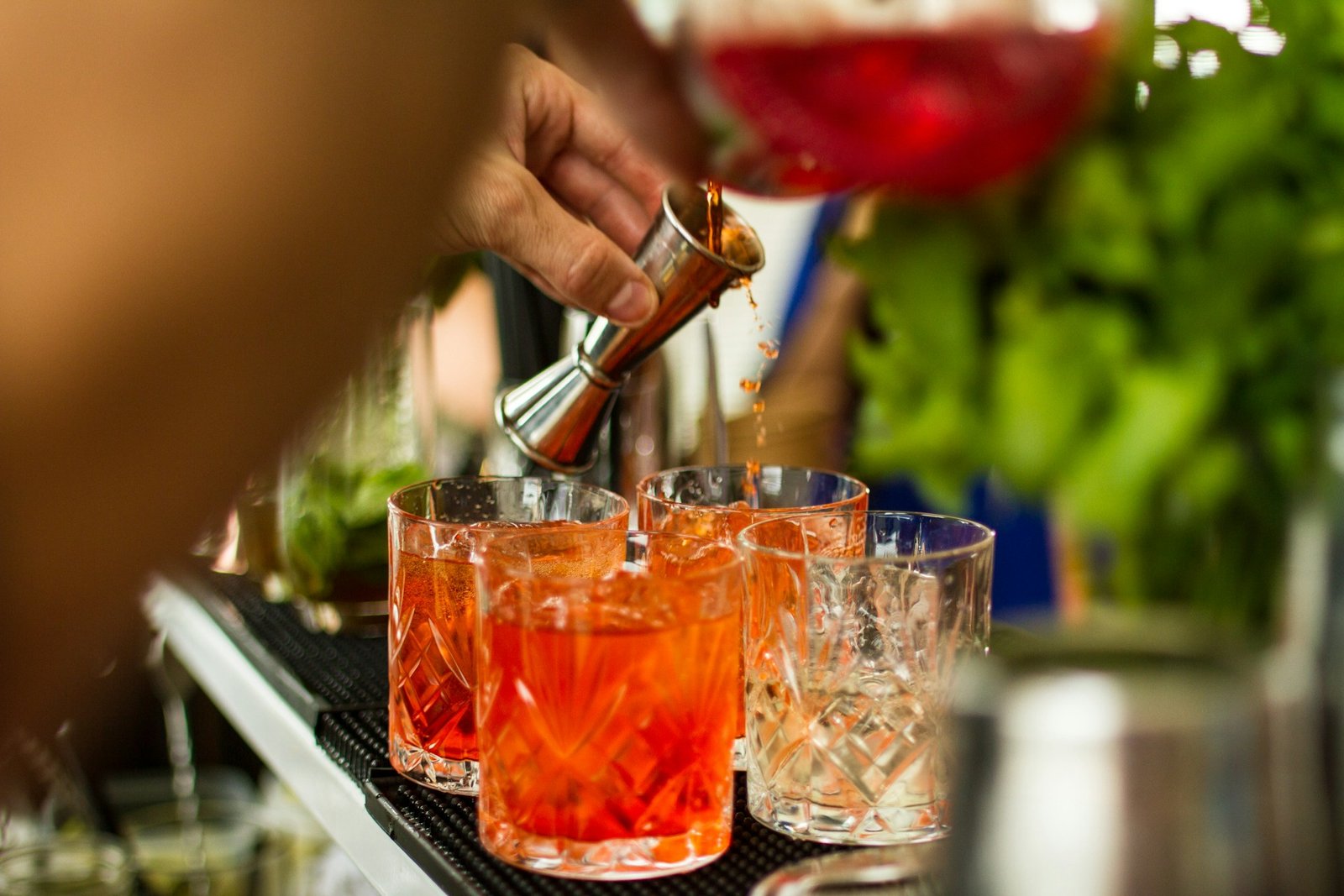 making cocktails