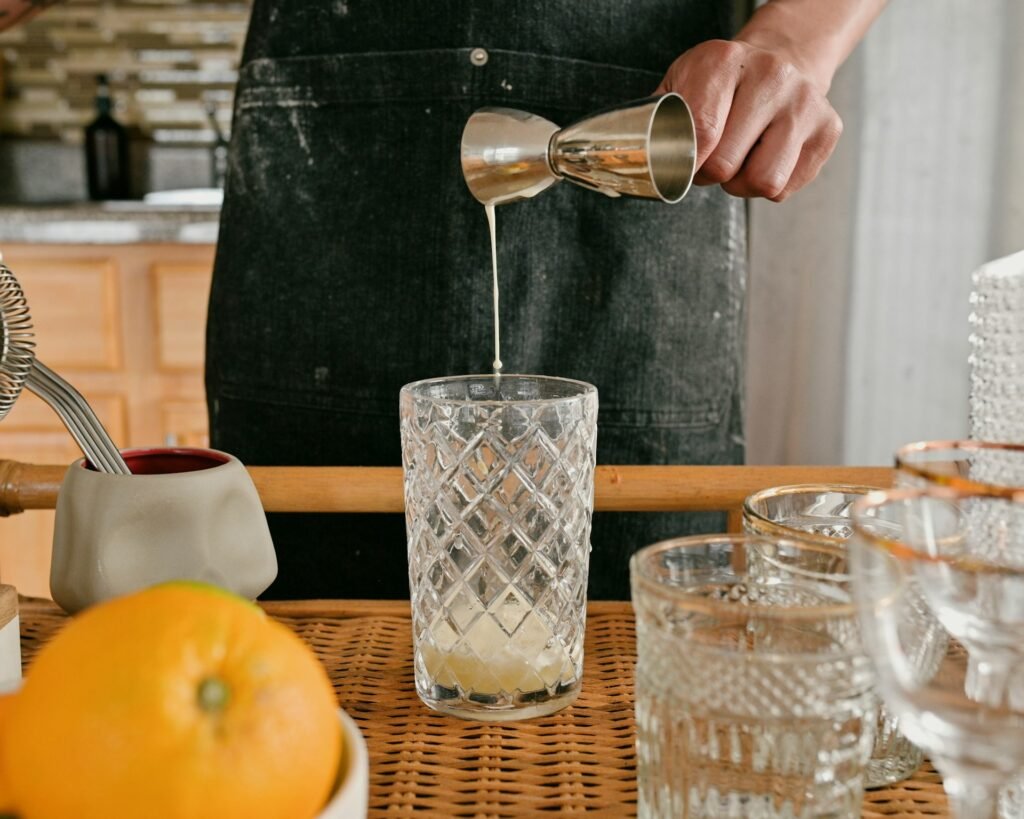 making cocktails