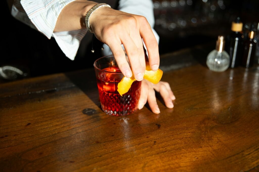 making cocktails