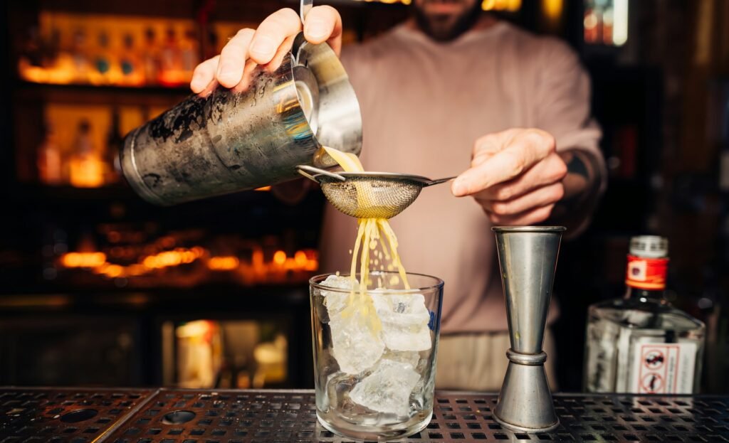 making cocktails